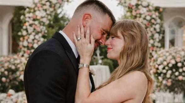 Miniatura de Se casaron Taylor Swift y Travis Kelce .